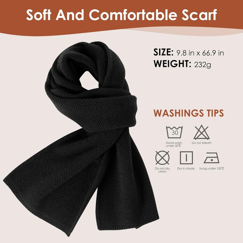 JOYPICKS Women's Long Knit Scarf Winter Chunky Scarfs Warm Big Wrap Thick Winter Fashion Scarves for Outdoor Men & Women - Image 2